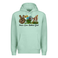 Peace Love Nubian Goat Premium Hoodie | Teevron