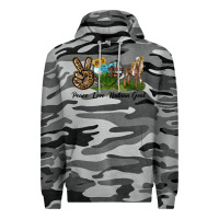 Slate Camo Peace Love Nubian Goat Premium Hoodie - LillyAllenDesigns
