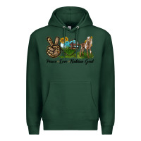 Sports Green Peace Love Nubian Goat Premium Hoodie - LillyAllenDesigns