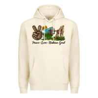 Tofu Peace Love Nubian Goat Premium Hoodie - LillyAllenDesigns
