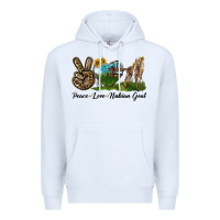 White Peace Love Nubian Goat Premium Hoodie - LillyAllenDesigns