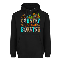 Black a country girl can survive Heavyweight Hoodie - Zillion Design Studio