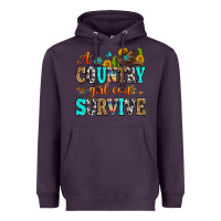 Plum a country girl can survive Heavyweight Hoodie - Zillion Design Studio