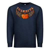Navy Thankful Premium Sweatshirt - CowhideDigitalArt