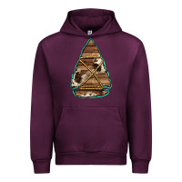 Mauve Wine cowhide wooden arrowhead Urban Hoodie - Jasminsmagicworld