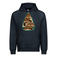 Navy cowhide wooden arrowhead Urban Hoodie - Jasminsmagicworld
