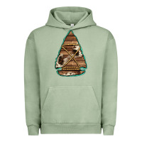 Pigment Oil Green cowhide wooden arrowhead Urban Hoodie - Jasminsmagicworld