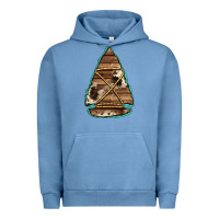 Pigment Pebble Blue cowhide wooden arrowhead Urban Hoodie - Jasminsmagicworld
