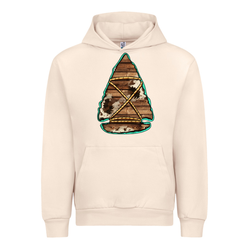 Cowhide Wooden Arrowhead Urban Hoodie by Jasminsmagicworld | Teevron