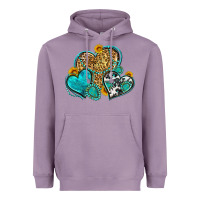Lavender western turquoise hearts Heavyweight Hoodie - Zillion Design Studio