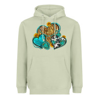 Matcha western turquoise hearts Heavyweight Hoodie - Zillion Design Studio