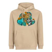 Mushroom western turquoise hearts Heavyweight Hoodie - Zillion Design Studio