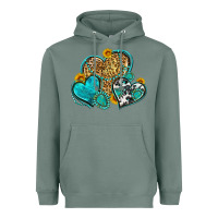 Sage western turquoise hearts Heavyweight Hoodie - Zillion Design Studio