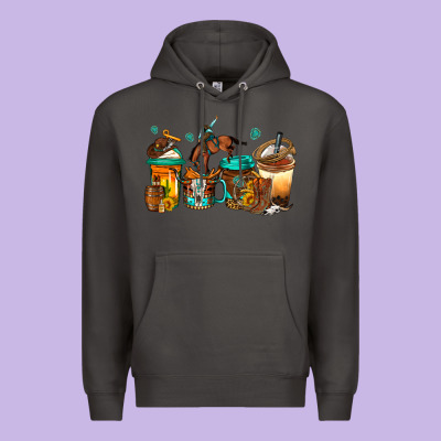 Rodeo Coffee Premium Hoodie Designed By Jasminsmagicworld