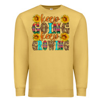 Antique Gold keep going keep growing Premium Sweatshirt - HRA Design Shop