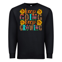 Black keep going keep growing Premium Sweatshirt - HRA Design Shop