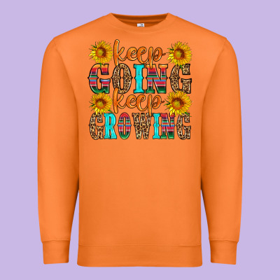 Keep Going Keep Growing Premium Sweatshirt Designed By Hra Design Shop
