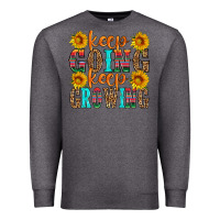 Charcoal Heather keep going keep growing Premium Sweatshirt - HRA Design Shop