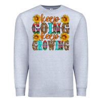 Heather Grey keep going keep growing Premium Sweatshirt - HRA Design Shop