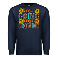 Navy keep going keep growing Premium Sweatshirt - HRA Design Shop
