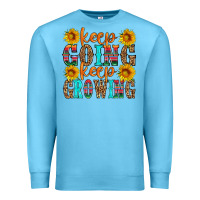 Ocean Blue keep going keep growing Premium Sweatshirt - HRA Design Shop