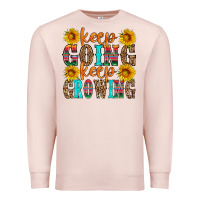 Pale Pink keep going keep growing Premium Sweatshirt - HRA Design Shop