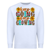 White keep going keep growing Premium Sweatshirt - HRA Design Shop