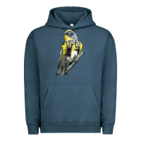 Pigment Midnight Navy yellow rumped warbler Urban Hoodie - LillyAllenDesigns