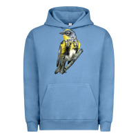 Pigment Pebble Blue yellow rumped warbler Urban Hoodie - LillyAllenDesigns