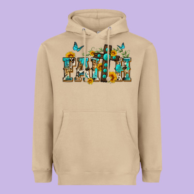 Western Faith Heavyweight Hoodie Designed By Zillion Design Studio