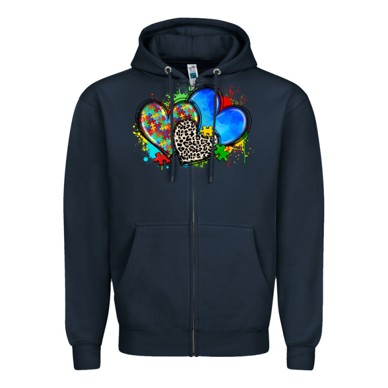 Autism Hearts Zipper Hoodie by Zillion Design Studio | Teevron