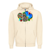 Sandshell autism hearts Zipper Hoodie - Zillion Design Studio