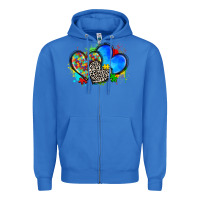 True Royal autism hearts Zipper Hoodie - Zillion Design Studio