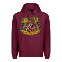 Burgundy ladybuy  rainbow Premium Hoodie - BarkalooDesign