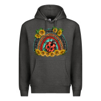Charcoal Heather ladybuy  rainbow Premium Hoodie - BarkalooDesign
