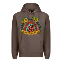 Coffee ladybuy  rainbow Premium Hoodie - BarkalooDesign