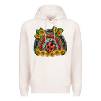 Pale Pink ladybuy  rainbow Premium Hoodie - BarkalooDesign