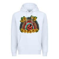 White ladybuy  rainbow Premium Hoodie - BarkalooDesign