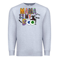 Heather Grey Mama is my Boo Premium Sweatshirt - CowhideDigitalArt