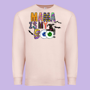 Mama Is My Boo Premium Sweatshirt Designed By Cowhidedigitalart