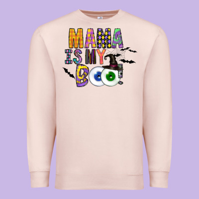 Mama Is My Boo Premium Sweatshirt Designed By Cowhidedigitalart