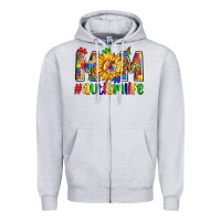 Heather Grey mom autismlife zillion Zipper Hoodie - Zillion Design Studio