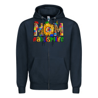 Navy mom autismlife zillion Zipper Hoodie - Zillion Design Studio