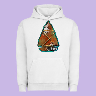 Cowhide Rusty Arrowhead Urban Hoodie Designed By Jasminsmagicworld