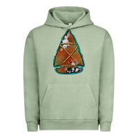 Pigment Oil Green cowhide rusty arrowhead Urban Hoodie - Jasminsmagicworld