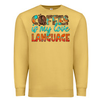 Antique Gold coffee is my love language Premium Sweatshirt - HRA Design Shop