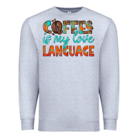 Heather Grey coffee is my love language Premium Sweatshirt - HRA Design Shop