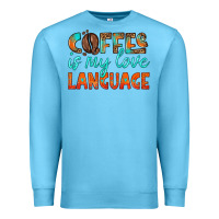 Ocean Blue coffee is my love language Premium Sweatshirt - HRA Design Shop