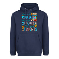 Navy may your coffee be always stronger than your stude Heavyweight Hoodie - Zillion Design Studio