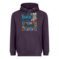 Plum may your coffee be always stronger than your stude Heavyweight Hoodie - Zillion Design Studio